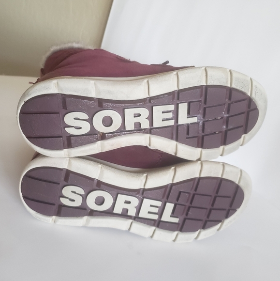 Sorel Women’s Explorer Joan Waterproof Boot maroon Size 7 pre-owned maroon - Picture 3 of 12